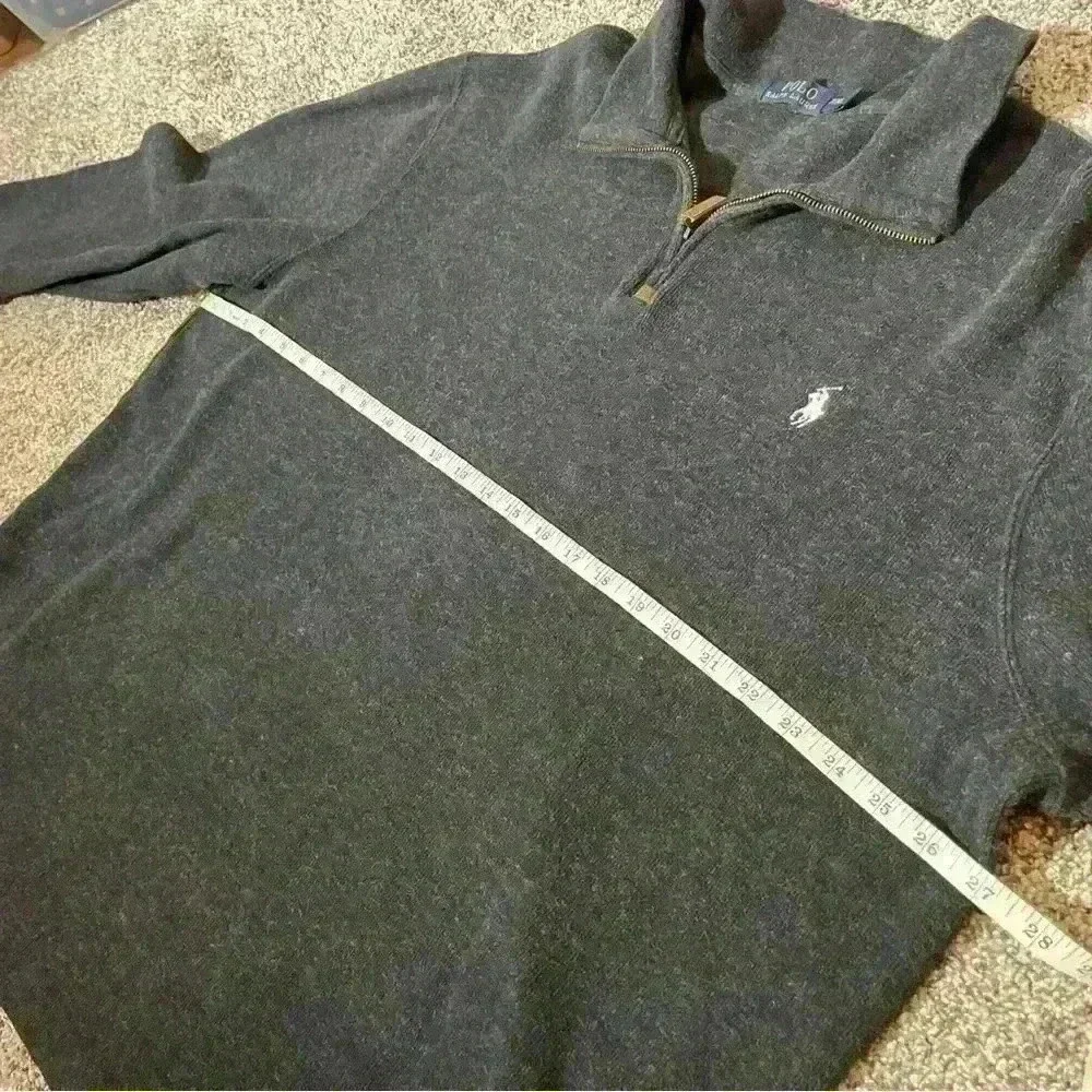 Polo Ralph Lauren Sweater Men's Size XXL Black 1/4 Zip Long Sleeve